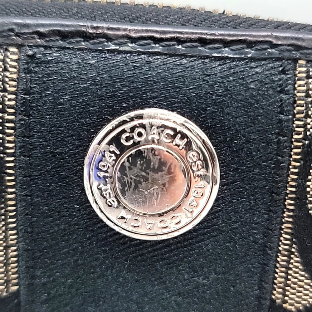 Coach Monogram Fabric Wallet